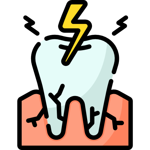 toothache - The Smile Connect Cartoon of a sick person in bed with a thermometer in their mouth and a cooling headband, under a pink blanket.